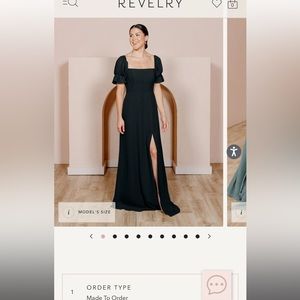 Revelry- Maeve chiffon dress- size 6 in black